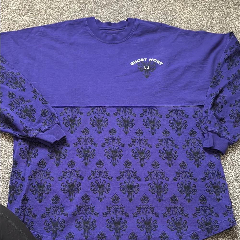 Disney Purple Long Sleeve Tee with Ornate Design